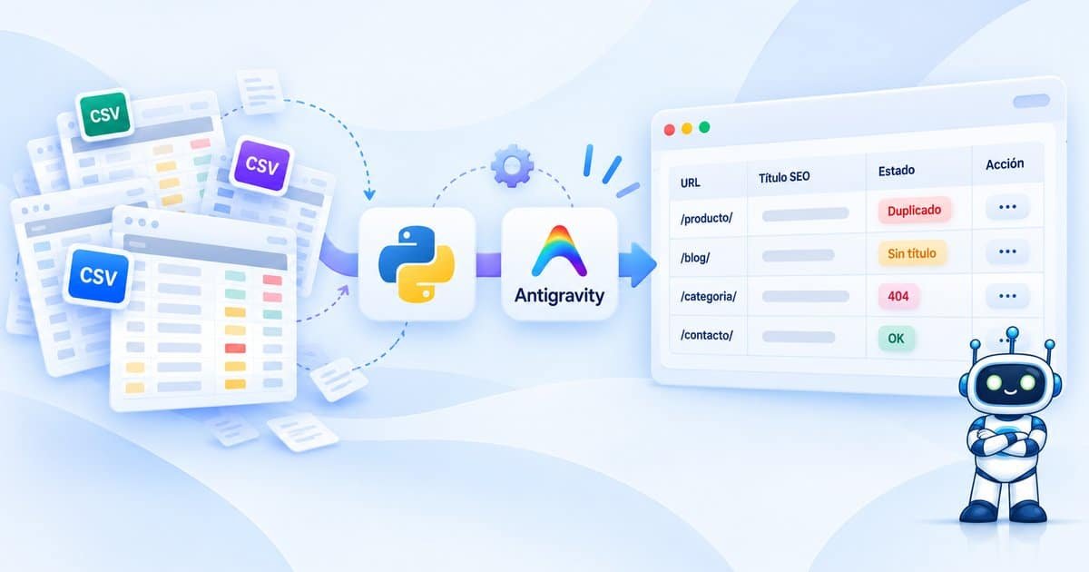 Python para SEO: c&oacute;mo automatizar tareas con Antigravity